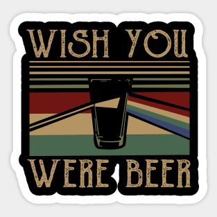 Retro Wish You Were Beer Sticker